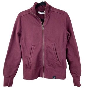 American Giant Moto Full Zip Jacket Womens XS Black Amber